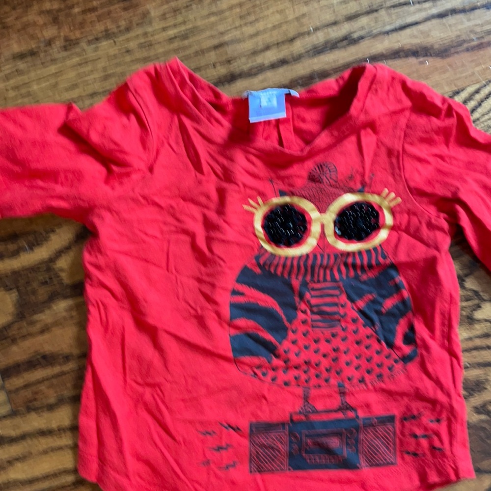 Little girls cute red shirt by designer Marc jacobs